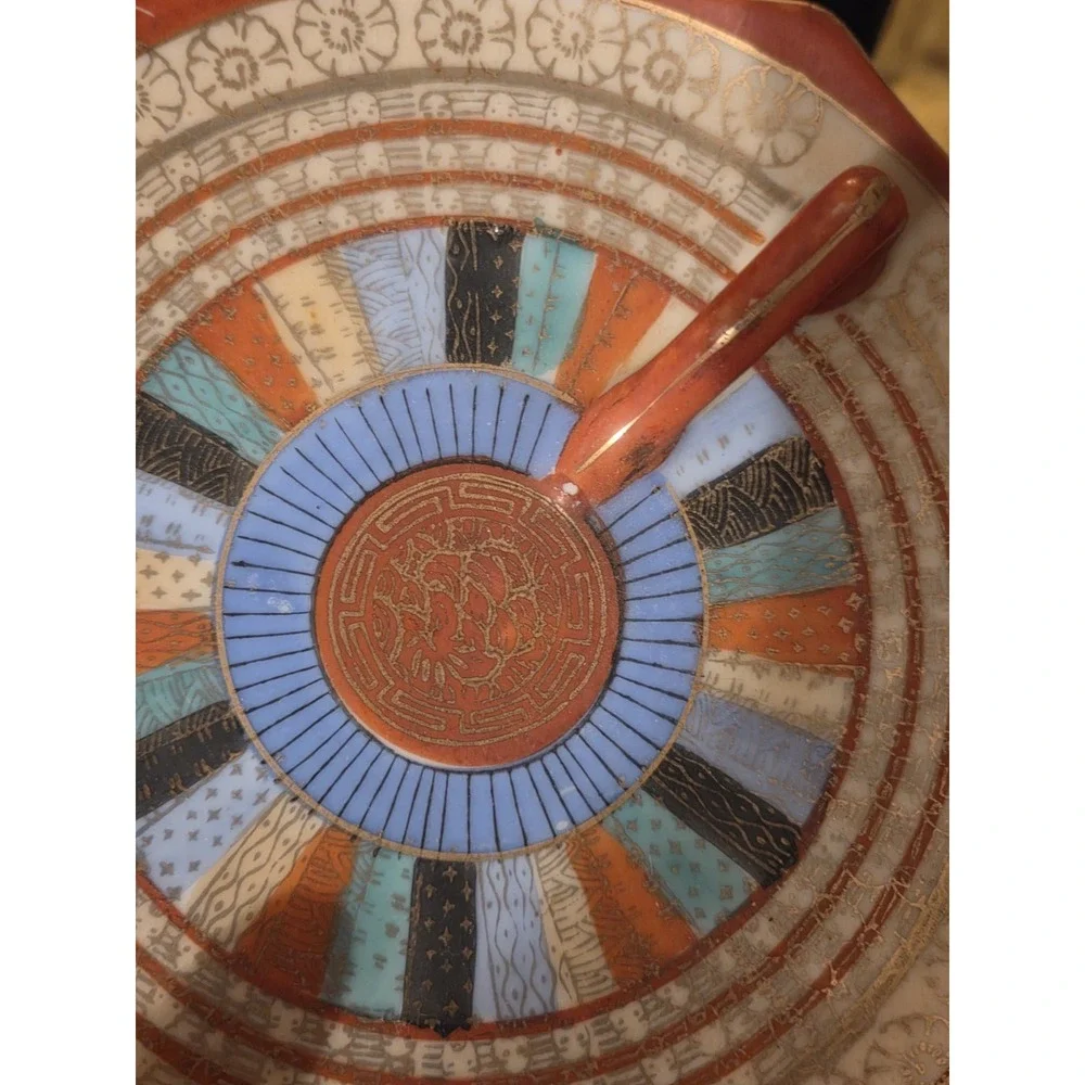 vintage Japanese porcelain handled dish, commonly known as a 
